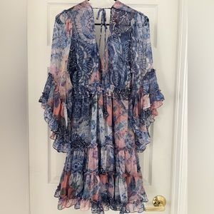 MISA Los Angeles Yasemin Butterfly Sleeve Babydoll Dress